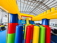 Labyrinthe gonflable personnalisé pour usine, château gonflable commercial en PVC pour enfants, labyrinthe d'obstacles pour location événementielle