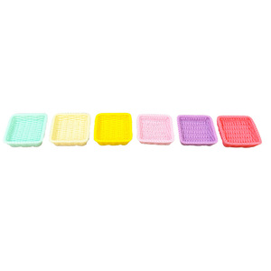 Cesta cuadrada de resina, 5 uds., imanes 3D en miniatura para nevera, para almacenamiento de joyas, decoración de escritorio - Product Image 1