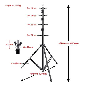 Support de fond réglable 2.6m * 3m/8.5ft * 9.8ft support de toile de fond photographie Studio support de fond supports système Kit ensemble - Product Image 4