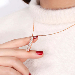 Collier pendentif croix évolutif <span class=keywords><strong>en</strong></span> alliage Cooper Long pilier peut être gravé <span class=keywords><strong>mots</strong></span> meilleur cadeau pour <span class=keywords><strong>elle</strong></span> - Product Image 5