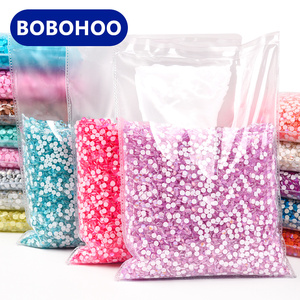 BOBOHOO, gran oferta, cuentas redondas de cristal, prendas, Flatback Sparkle Series, diamantes de imitación de fijación en caliente para accesorios de Jeans - Product Image 1