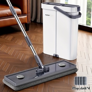 JOYBOS-mopa y cubo con juego de escurridor, manos libres, suelo plano, cubo, sistema de limpieza de suelo para el hogar, para todos los suelos - Product Image 2