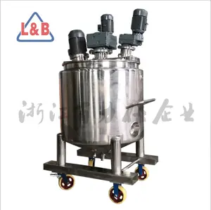 stainless steel CE emulsifying Homogenizing high shear mixer with lockable wheels