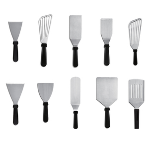 Cổ Thép Không Gỉ Rắn Rãnh Cá Bít Tết Bánh Pizza Bánh Hamburger Turner Thìa <span class=keywords><strong>Pan</strong></span> Sạch Vỉ Nướng Scraper Nấu Ăn Đồ Dùng - Product Image 2