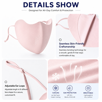 Masque facial antibactérien rafraîchissant Meiyang, tissu de qualité 7A, découpe 3D, support invisible en arête de poisson, respirant, protection solaire, coréen