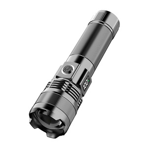 19Baba High <b>Power</b> Aluminum Alloy Flashlight 100-200m Range Rechargeable Zoom Outdoor Home Use - Product Image 5