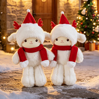 Peluche de Noël en forme de mouton, animal en peluche, doudou pour bébé, cadeau pour enfants
