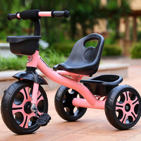 Premium pliable enfant en bas âge Tricycle poussette 1-6 ans Parent barre de poussée pour rue marche Portable enfants pédale jouet