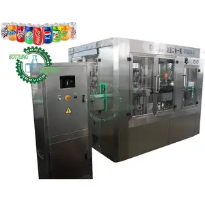 Máquina de llenado y tapado de latas de aluminio 2 en 1, acero inoxidable, CSD, equilibrio de presión, gas carbonizado, zumo, refrescos de cola, enjuague