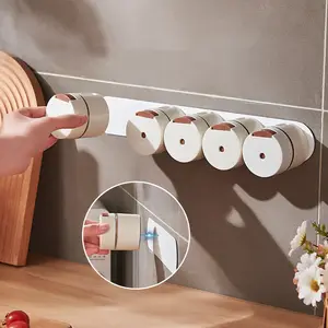 6 Stks/set Magnetische Kruidenpotten Aan De Muur Gemonteerde Kruidencontainers Voor Gemakkelijke Toegang En Organisatie