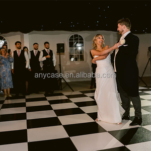 Indoor Outdoor Portable Modular Interlocking Black and White Checker Dance Floor Party <strong>Wedding</strong> for Event <strong>Rent</strong> - Product Image 2