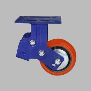 Mingze 8 polegadas PU Núcleo de Ferro Fundido Primavera Rodízio Rígido Rodas Heavy Duty Absorção de Choque para Mecânico Auto Equipamento <span class=keywords><strong>1</strong></span> Ano - Product Image 5