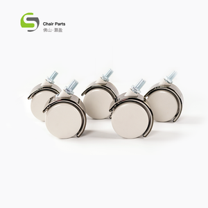 Fabrication <span class=keywords><strong>de</strong></span> <span class=keywords><strong>roulettes</strong></span> dorées <span class=keywords><strong>pour</strong></span> meubles 50MM PU Heavy Duty Thread Pin <span class=keywords><strong>sans</strong></span> <span class=keywords><strong>frein</strong></span> - Product Image 1