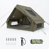 Tente pneumatique gonflable portable imperméable pour le camping, la randonnée, quatre saisons, assemblage automatique, pliable, grande capacité