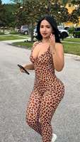 Jumpsuit Wanita Seksi Motif Hewan Leopard Zebra Sapi Jerapah Tanpa Lengan V-Neck Punggung Terbuka Bodycon Romper Panjang