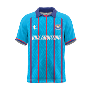 Maillots de football personnalisés en gros pour enfants, uniformes de sport en polyester respirant, maillots de football rétro à manches courtes personnalisés - Product Image 2