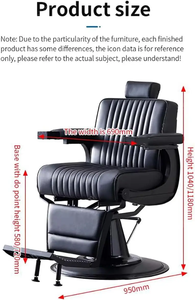 Nueva Silla <span class=keywords><strong>de</strong></span> Barbería Vintage para Salón <span class=keywords><strong>de</strong></span> Belleza, Hidráulica, Reclinable, para Corte <span class=keywords><strong>de</strong></span> Cabello, Masajes y Peluquería, Mueble <span class=keywords><strong>de</strong></span> Cuero para Taller - Product Image 5