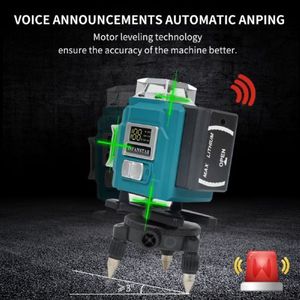 4 d 16ラインスマート4 dデジタルレーザーレベルロータリー360グリーンレーザーライト新品2電池 - Product Image 6