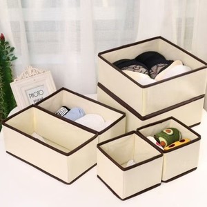 Clothing Organizer <b>Storage</b> <b>Box</b> Set 6pcs Non-Woven Fabric Rectangular <b>Drawer</b> Underwear Socks Bra Panties Organizer - Product Image 4