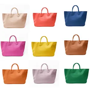Bolso de mano multicolor personalizado con cuero vegano PU en patrón de guijarros bolsos de mujer con estilo casual