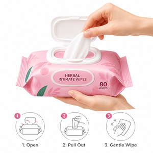 Lingettes intimes féminines, lingettes nettoyantes humides pour l'hygiène menstruelle des femmes, vente en gros, soins pour adultes - Product Image 5