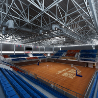 Structure de toit en ossature spatiale modulaire en acier préfabriquée sur mesure à travées libres et boulonnée pour stade
