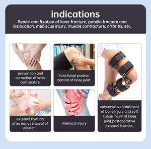 Attelle de genou articulée à charnières HKJD, orthopédique médicale, angle réglable, soutien professionnel, protection contre l'arthrite, unisexe - Product Image 6