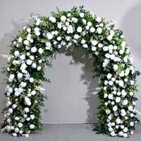 Arche de fleurs en soie en forme de cœur, faite à la main, imperméable, sur mesure, de luxe, pour proposition de mariage, romantique, Halloween, écologique, toile de fond photo
