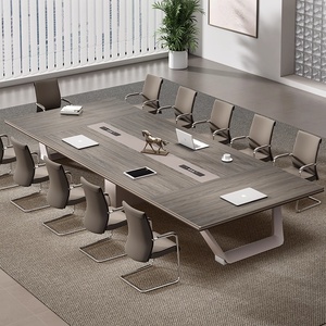 Table de <span class=keywords><strong>réunion</strong></span> de conférence moderne de luxe pour salle de <span class=keywords><strong>réunion</strong></span>, mobilier de bureau en métal avec pieds en aluminium, table de formation et de négociation - Product Image 3