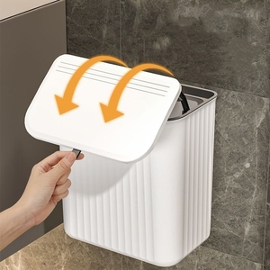 9l bidone dei rifiuti alimentari montato a parete riciclare bidone della <span class=keywords><strong>spazzatura</strong></span> <span class=keywords><strong>con</strong></span> <span class=keywords><strong>coperchio</strong></span> per porta dell'armadio da cucina - Product Image 4