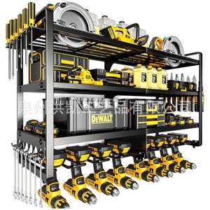 Caja de Almacenamiento de Herramientas Eléctricas de Metal Resistente de 4 Niveles, Soporte de Pared para Herramientas Eléctricas, Estante de Almacenamiento de Herramientas para Garaje - Product Image 5