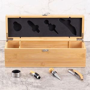 Simple <b>Wooden</b> Red <b>Wine</b> Packaging <b>Box</b> Red <b>Wine</b> <b>Box</b> Single <b>Wine</b> Storage <b>Box</b> Red <b>Wine</b> Opener <b>Gift</b> Packaging - Product Image 6