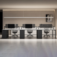 Meubles de bureau modernes européens pour espaces ouverts, table modulaire pour 2, 4, 6 ou 8 personnes, poste de travail de bureau