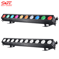 Barre de lumière LED extérieure SGT, éclairage mural DMX512 RGBW, étanche, 10*40W COB, lumières de scène pour l'extérieur des bâtiments