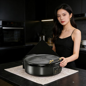 เครื่องทำแพนเค้กขนาด 250 มม. แบบแผ่นเดียว ใช้ไฟฟ้าเคลือบสารกันติด สำหรับใช้ในครัวเรือน - Product Image 2