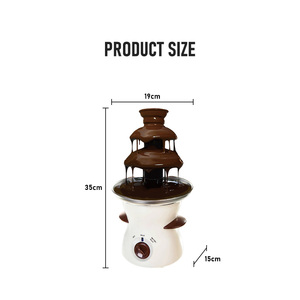 Fontaine à chocolat cascadeuse de table et de comptoir, <span class=keywords><strong>fondue</strong></span> au chocolat pour la vente en gros, service OEM ODM, personnalisation du logo - Product Image 3