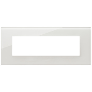 Plaque murale en verre blanc laiteux de 24,8 cm de longueur pour interrupteurs - Product Image 1