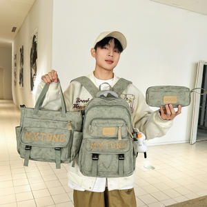 <b>Large</b> Capacity Korean Version Schoolbag for Junior High Students Simple College <b>Backpack</b> Nylon for Travel Sports New Design - Product Image 1