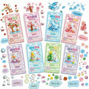 OEM 3D Cute PVC <b>Stickers</b> Cartoon Animal Tree Cake Dolphin <b>Waterproof</b> Glossy Finish Decorative Adhesive <b>Stickers</b> for DIY Craft - Product Image 4