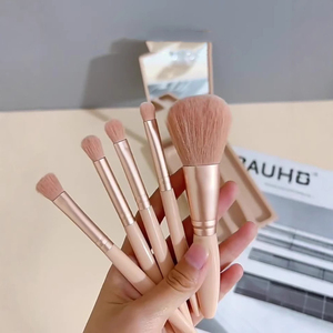 Juego de Brochas de Maquillaje Mini Personalizadas con Logotipo, Tamaño de Viaje, Lindas y <span class=keywords><strong>Profesionales</strong></span>, con Espejo, Gran Venta - Product Image 4