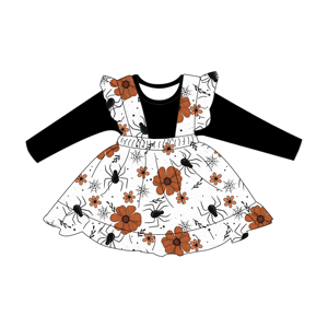 Set 2 Pezzi Personalizzato Senza MOQ di Alta Qualità per Bambine 2-<span class=keywords><strong>9</strong></span> Anni, Stampa Casual, Maglietta a Maniche Lunghe e Gonna in Bambù Traspirante per l'Autunno - Product Image 2