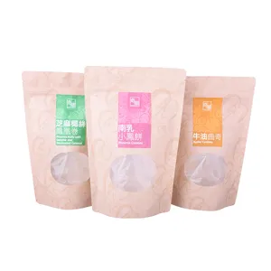 Coffee / Tea Packaging K Pouch Stand Up Powder Bags Granola / Oat Fiber / Wheat Packing Sachet