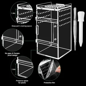 Youmi NK220 Terrario Assemblato in Acrilico Solido Eco-compatibile per Allevamento di Rettili, Granchi Eremiti, Gechi, Serpenti, Tartarughe e Coccodrilli - Product Image 4