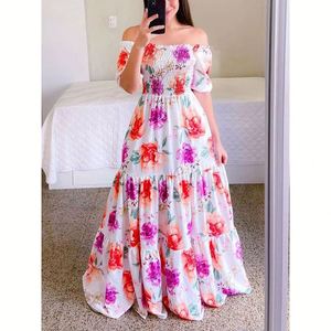 Vestido Largo Casual Floral de Verano para <span class=keywords><strong>Mujer</strong></span>, de Alta Calidad, Ajustado a la Cintura, con Espalda Descubierta, Precio Bajo al por Mayor - Product Image 3