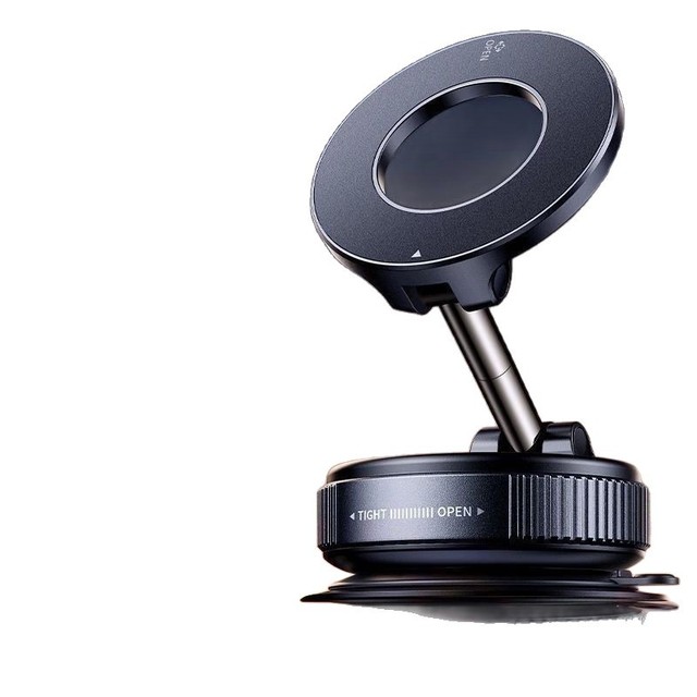 Strong Magnetic Vacuum Suction Phone Mount, 3-Axis Adjustable Foldable Car Phone Holder