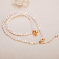 Nuevo Collar con Colgante de Perla Redonda de Agua Dulce Miuxi, Unisex, AAAAA, de Alta Gama, Simple, Elegante, Blanco