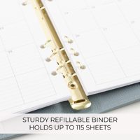 Carnet de notes en cuir A5 personnalisé à 3 anneaux Journal PU Planner pour la promotion