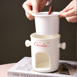 Ensemble chauffe-beurre en céramique Yongli 280ML avec fourchettes, ensemble de pot à <span class=keywords><strong>fondue</strong></span>, ensemble de bol à <span class=keywords><strong>fondue</strong></span> - Product Image 6