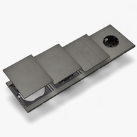 Interruptores y Enchufes de Pared WESA Ultrafinos con Botón Pulsador de 1/2/3 Vías, Enchufe Europeo de 1/2 Vía, Combinación Libre, Diseño Moderno de Lujo