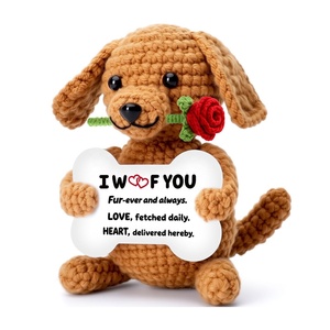 Nuevo Muñeco de Ganchillo Labrador con Patrón de Rosas, Estilo Lindo, Energía Positiva, Hecho a Mano, Transfronterizo, 2026 - Product Image 1